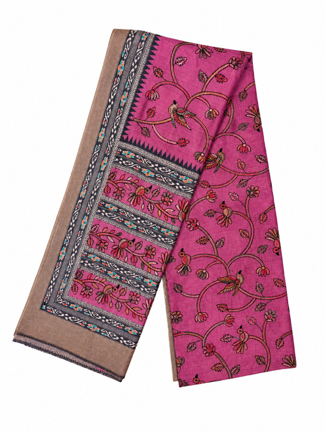 Pink embroidery saree