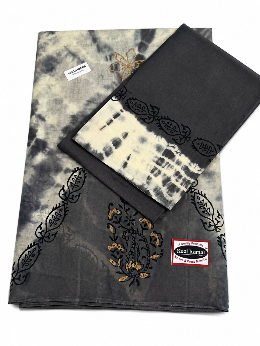 Black cotton saree