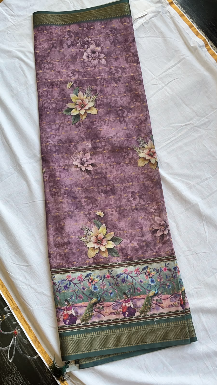 Fancy digital print sarees