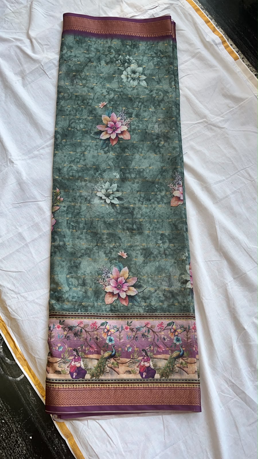 Fancy digital print sarees