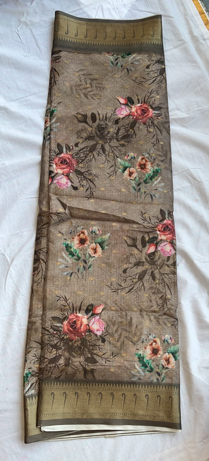 Fancy sarees floral print