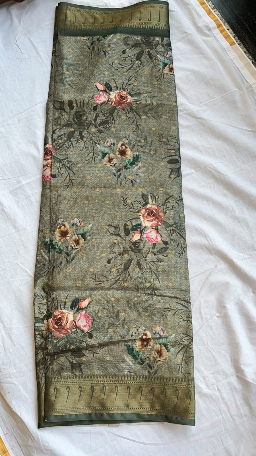 Fancy floral print sarees
