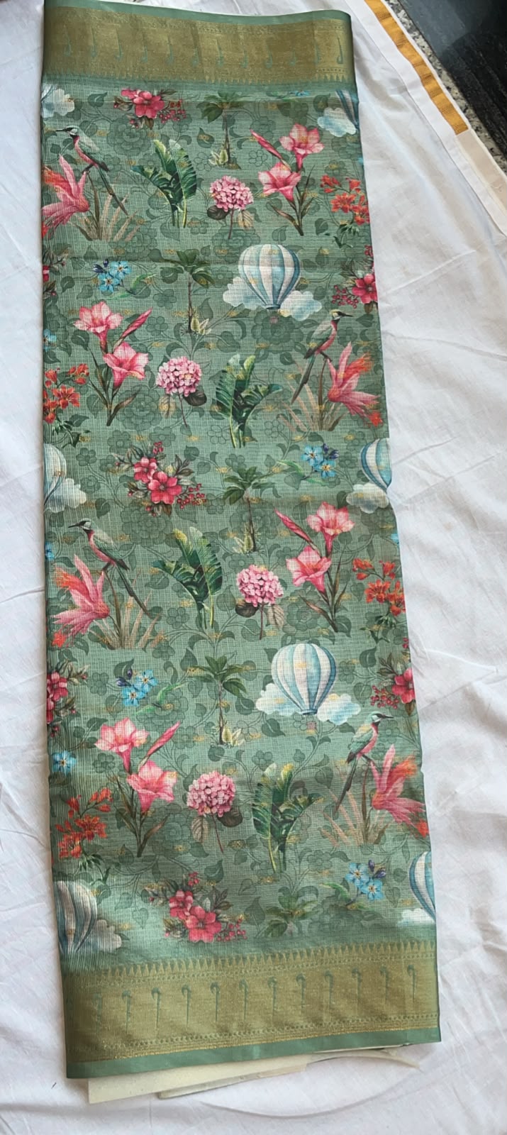 Fancy floral print sarees
