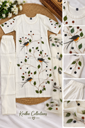 White kurti set